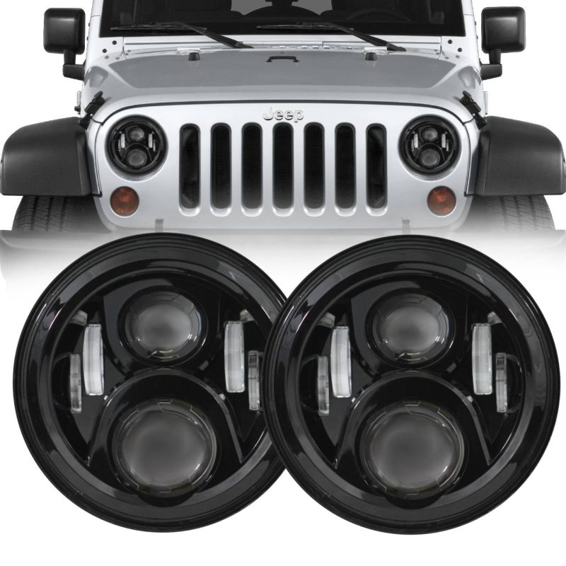 7” LED Headlight Kits - Eagle Lights 8700BG2 Generation 2 Headlight For Jeep Wrangler / Hummer - Double Pack*